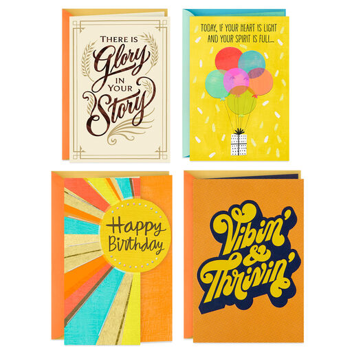 Mahogany Bright and Joyful Birthday Card Set, 