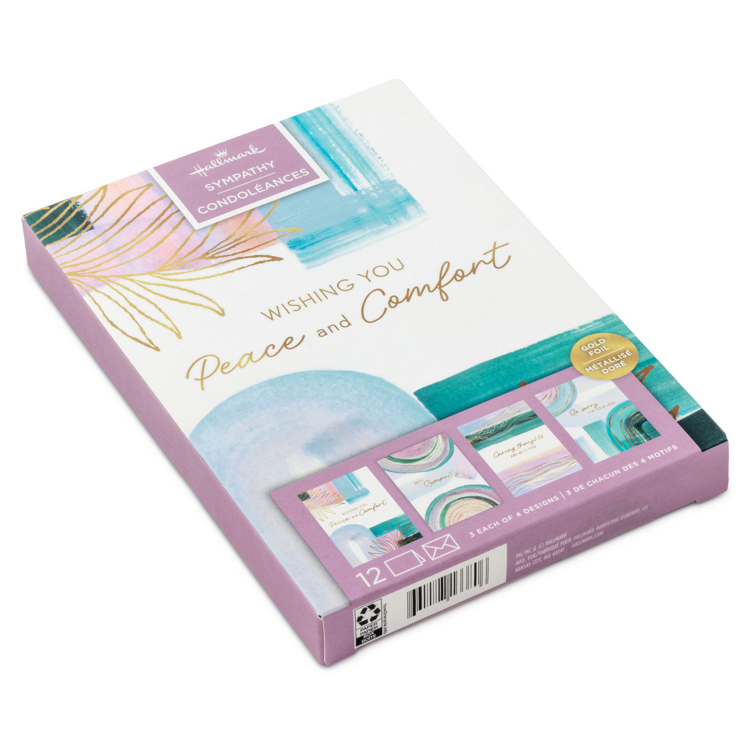 Abstract Pastel Art Sympathy Cards Assortment package front image number 2