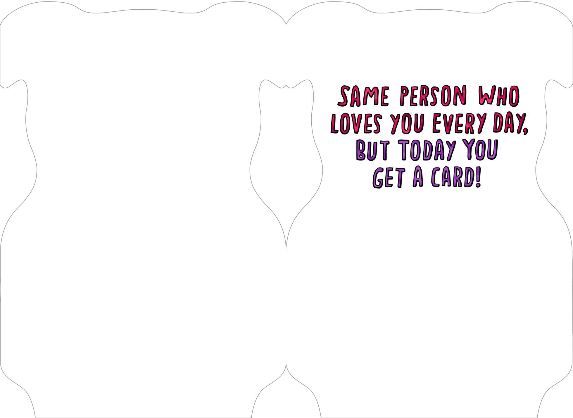 Dog Holding Heart Valentine's Day Card