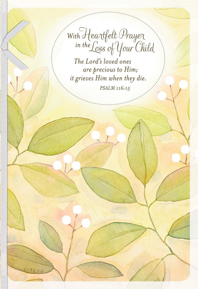 Comfort and Strength Religious Sympathy Card for Loss of Child
