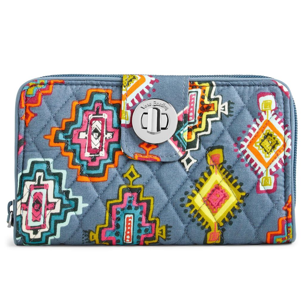 Vera Bradley RFID Turnlock Wallet in Painted Medallions Handbags