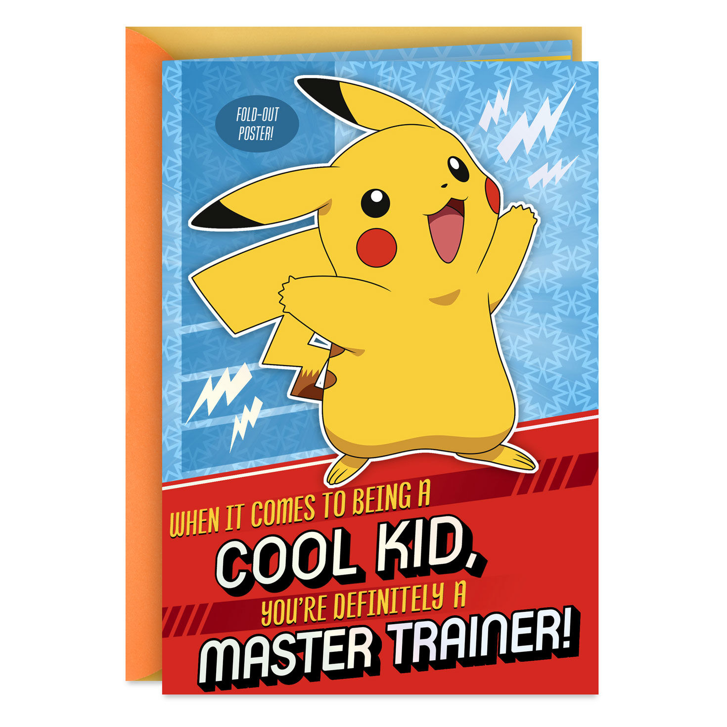 Pokémon You're a Master Trainer Birthday Card for Kids With Fold-Out Poster