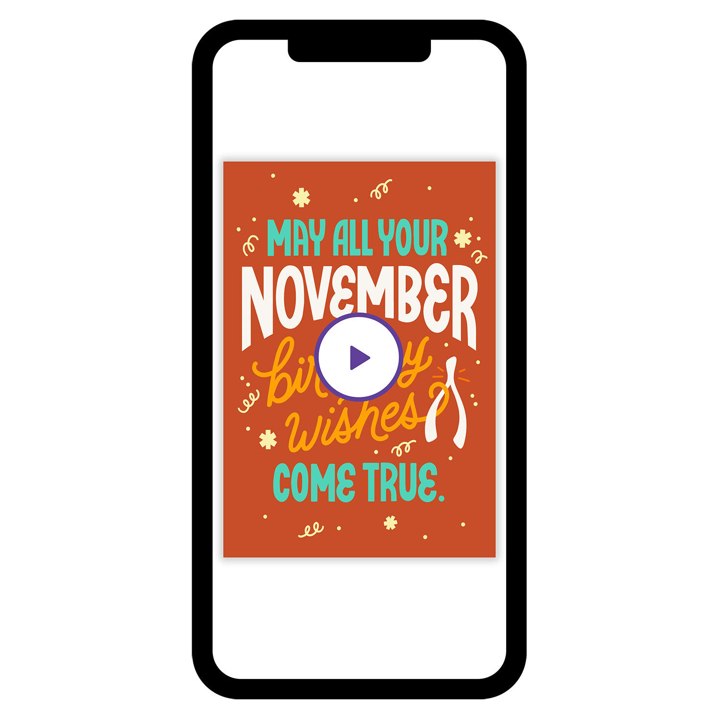 November Wishes Birthday eCard