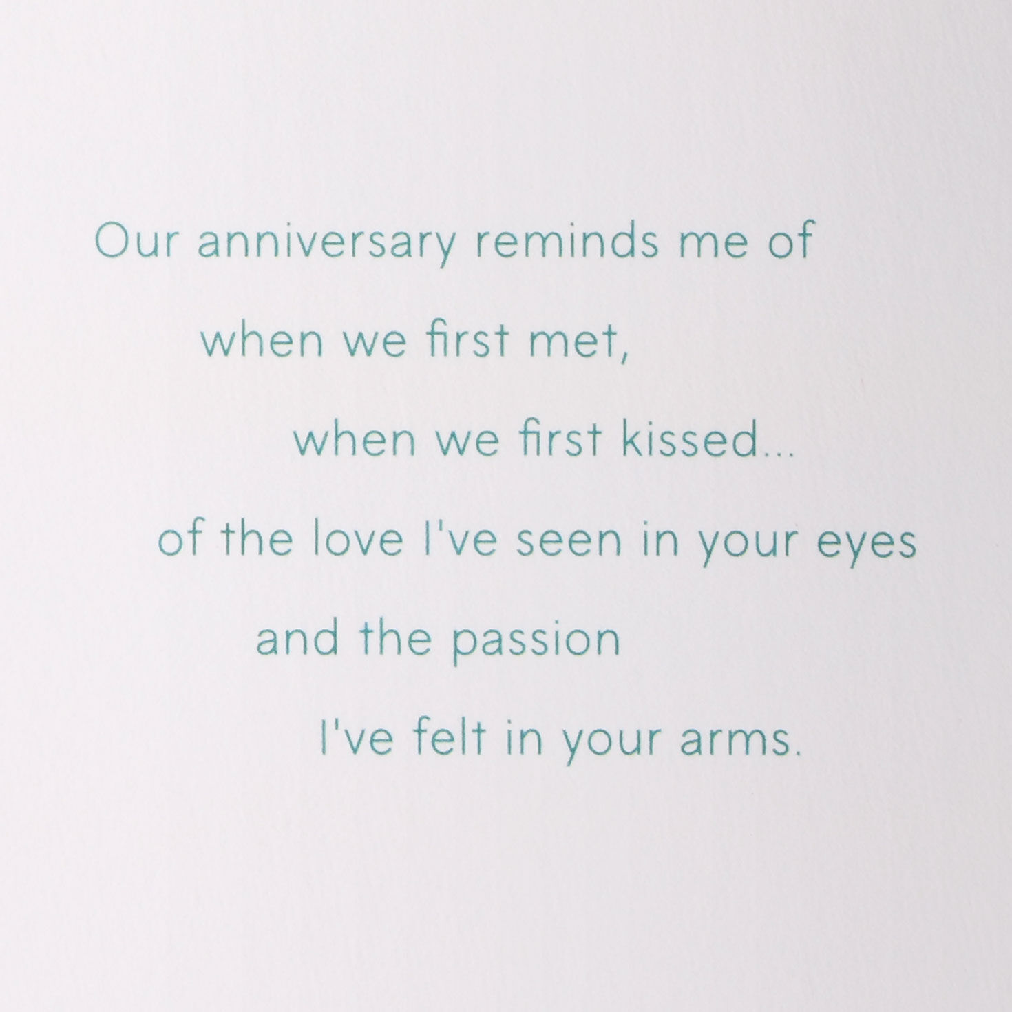 Teal and Gold Heart Husband Anniversary Card  image number 2
