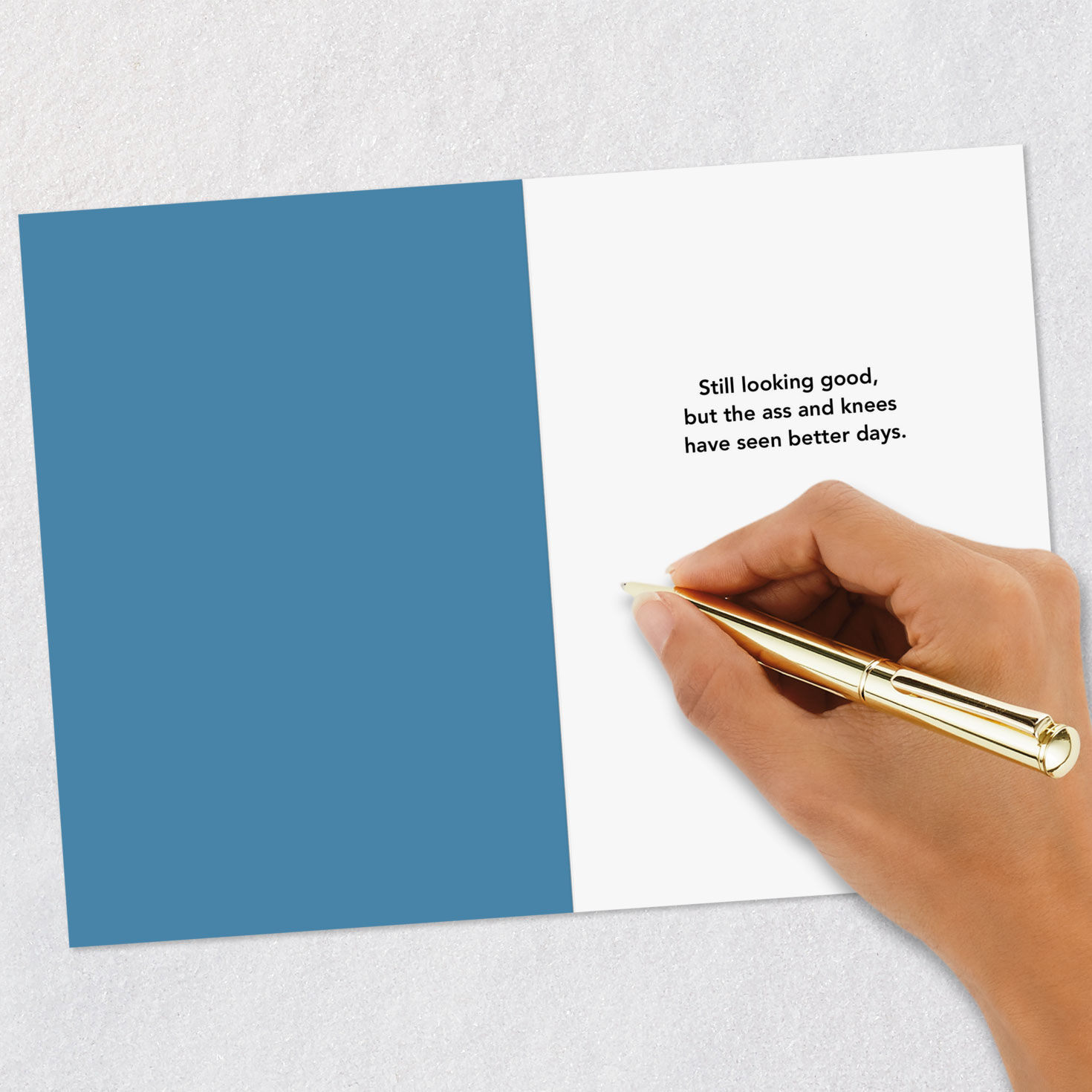 An Old Pair of Jeans Funny Birthday Card Signing card image number 6