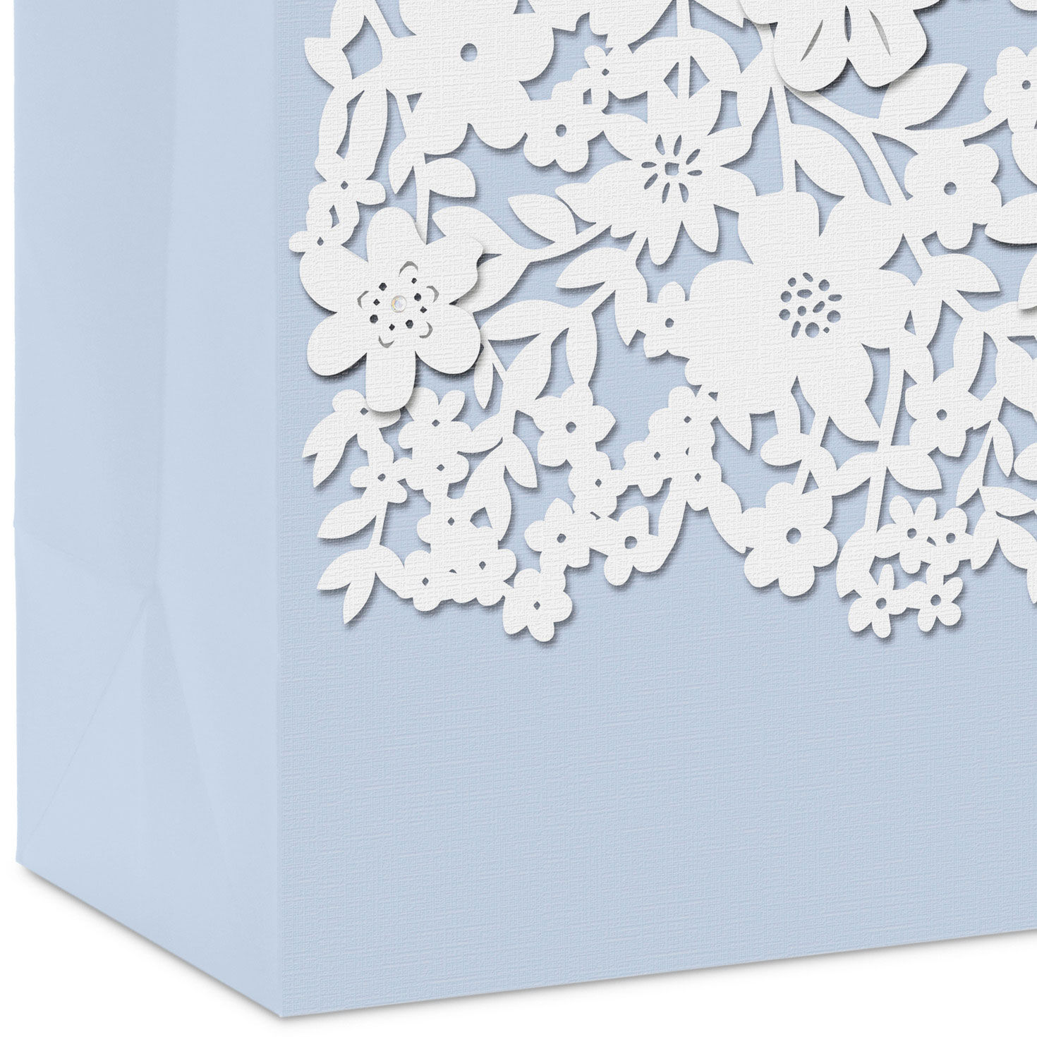 Laser-Cut Lacework Large Square Gift Bag Base/Side Detail image number 5