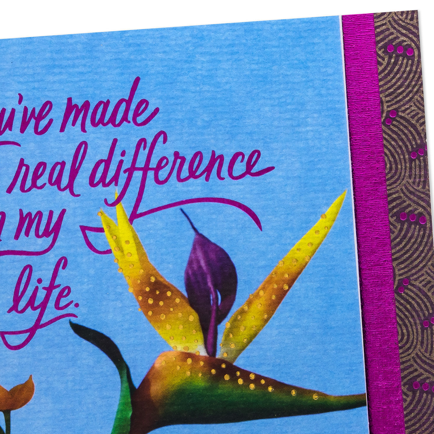 Tropical Flowers Like a Mom Mother's Day Card Card Front Detail image number 5