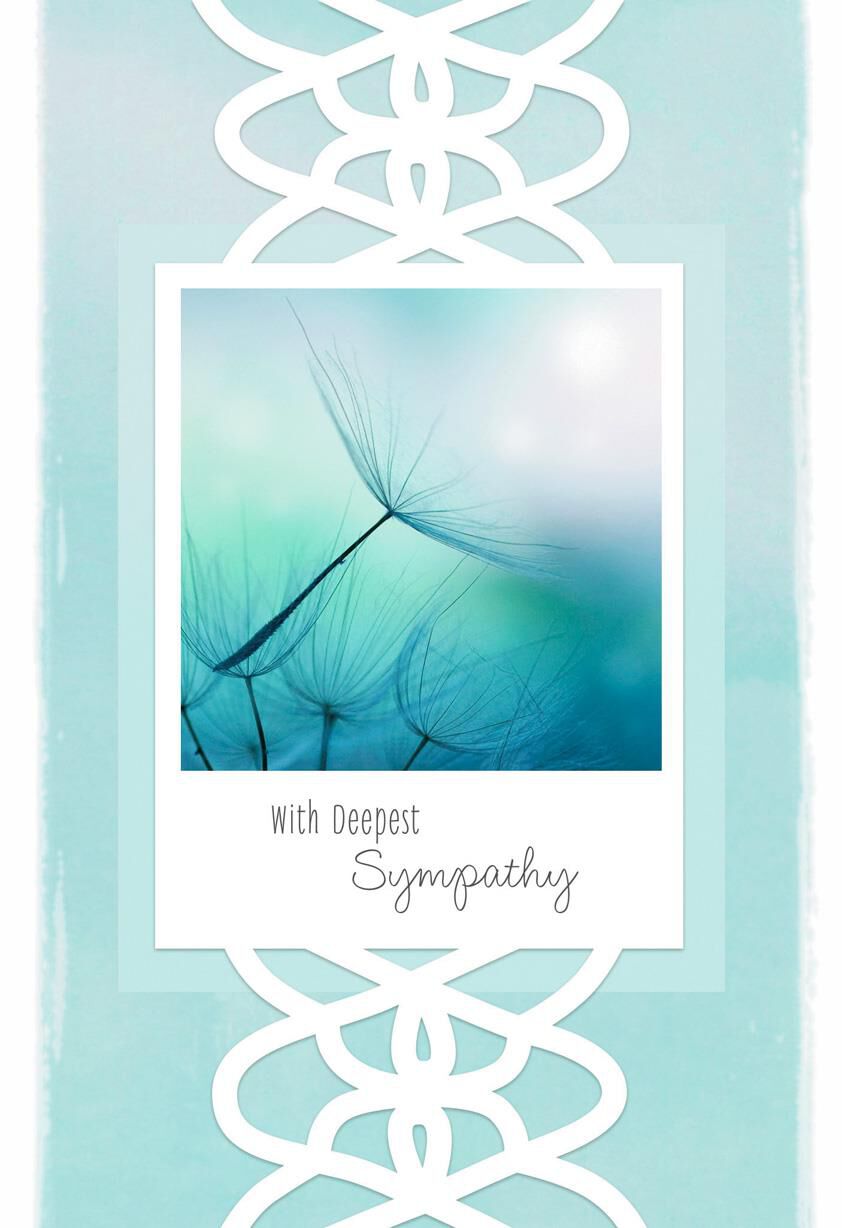 Wispy Flowers Sympathy Card