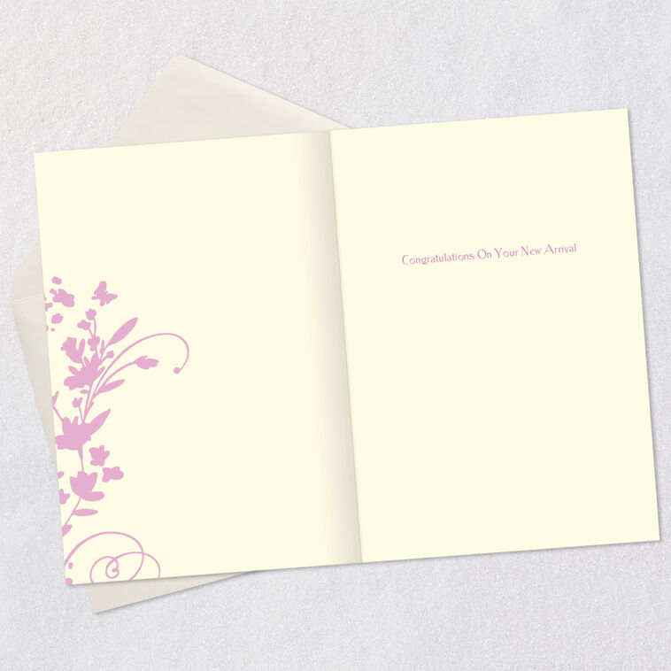 Disney Winnie the Pooh, Piglet and Eeyore New Baby Girl Card, , large image number 3