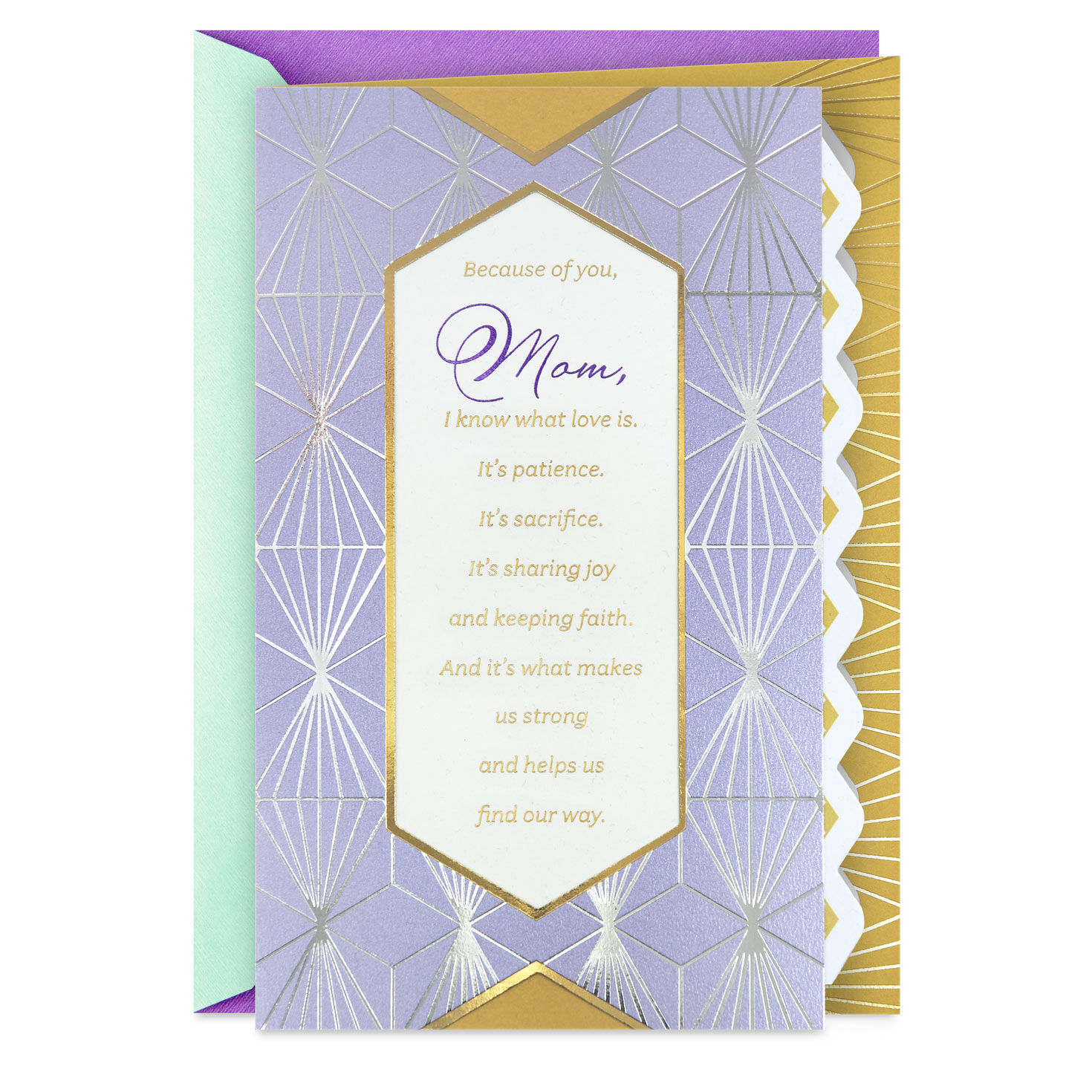 Because of You Birthday Card for Mom