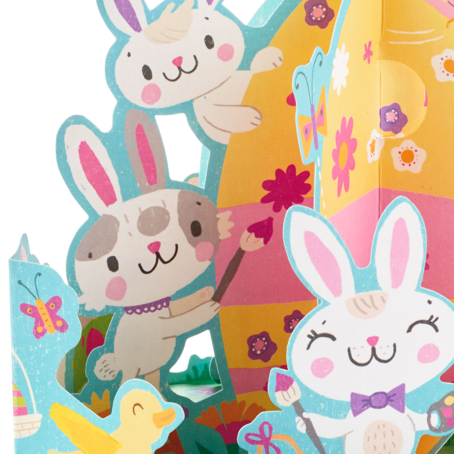 Woodland Animals Pop-Up Easter Card for Kids upclose detail image number 3