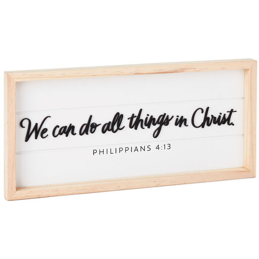 We Can Do All Things in Christ Wooden Quote Sign, 15x7, 