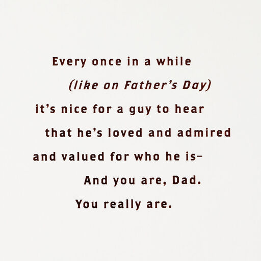 You Really Are Loved Father's Day Card for Dad, 