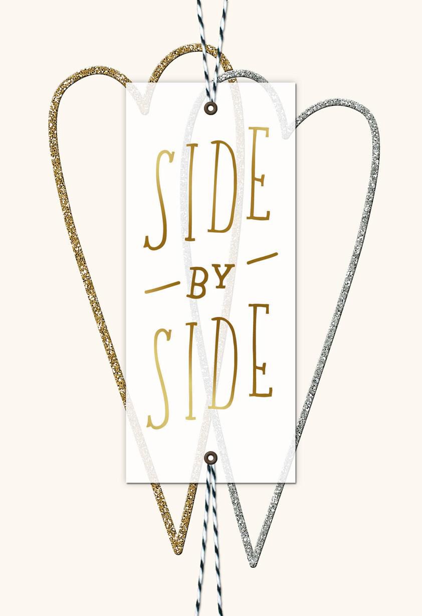Hearts Side by Side Anniversary Card