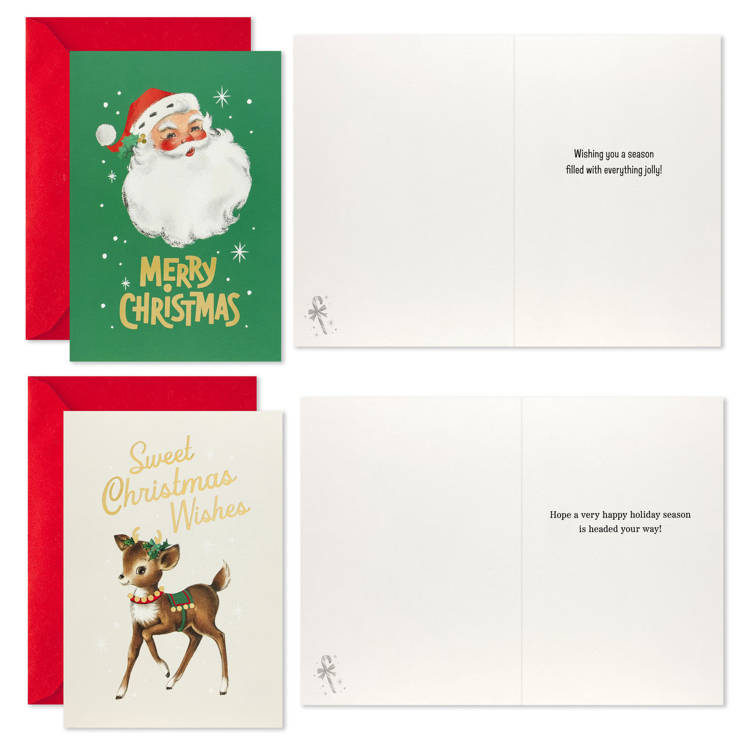 Retro Holidays Boxed Christmas Card Assortment Card Front with Sentiment image number 3
