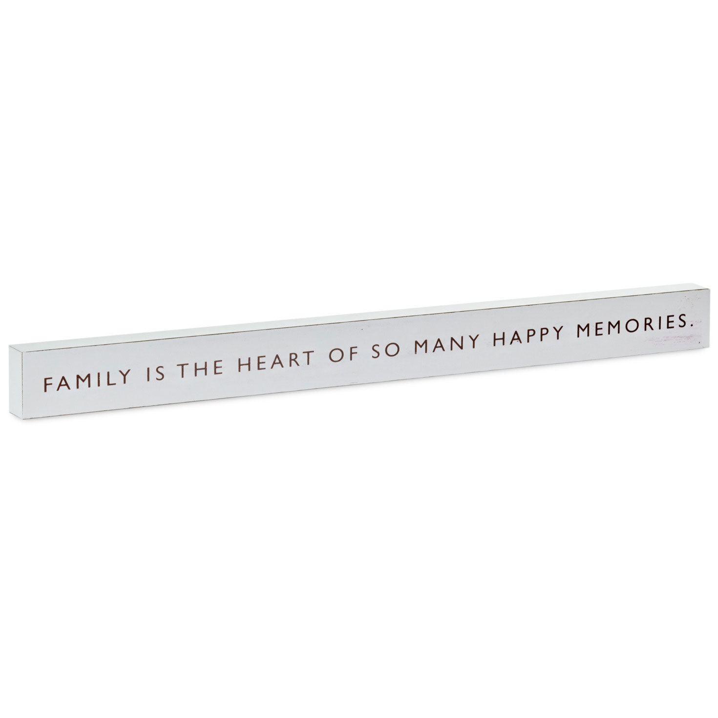 Family Is the Heart Wood Quote Sign, 23.5x2