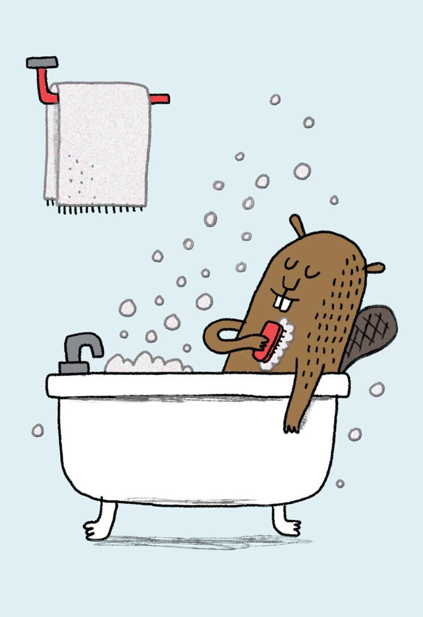 Clean Beaver Funny Birthday Card