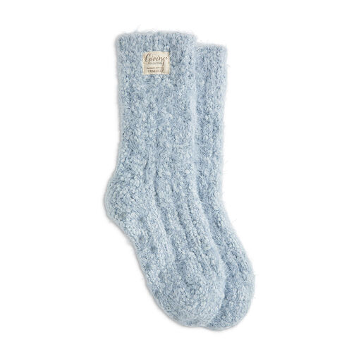 Demdaco Light Blue Giving Socks, 