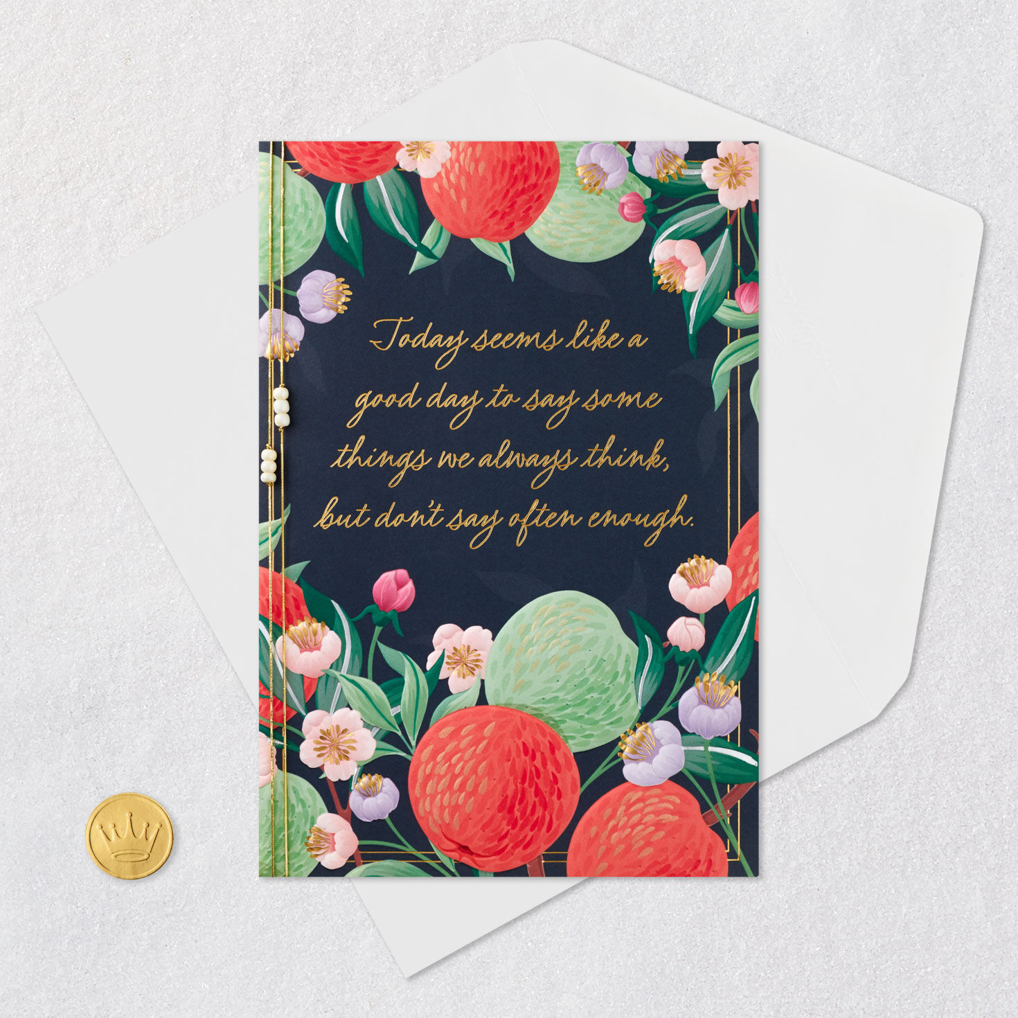 Fruit and Flowers Mom Mother's Day Card From All Card Front with Envelope and Gold Seal image number 6