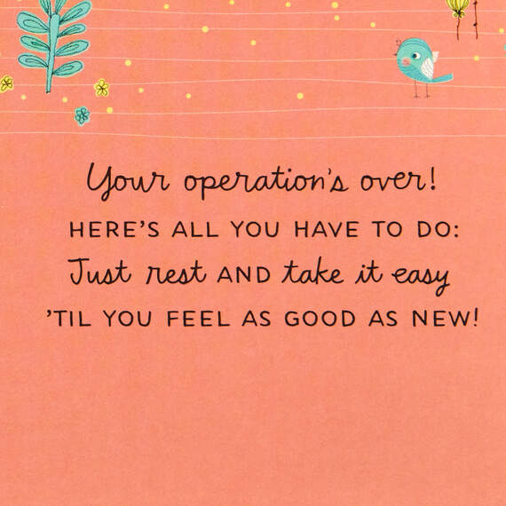 Cute Turtle Your Operation Is Over! Get Well Card, , large image number 2