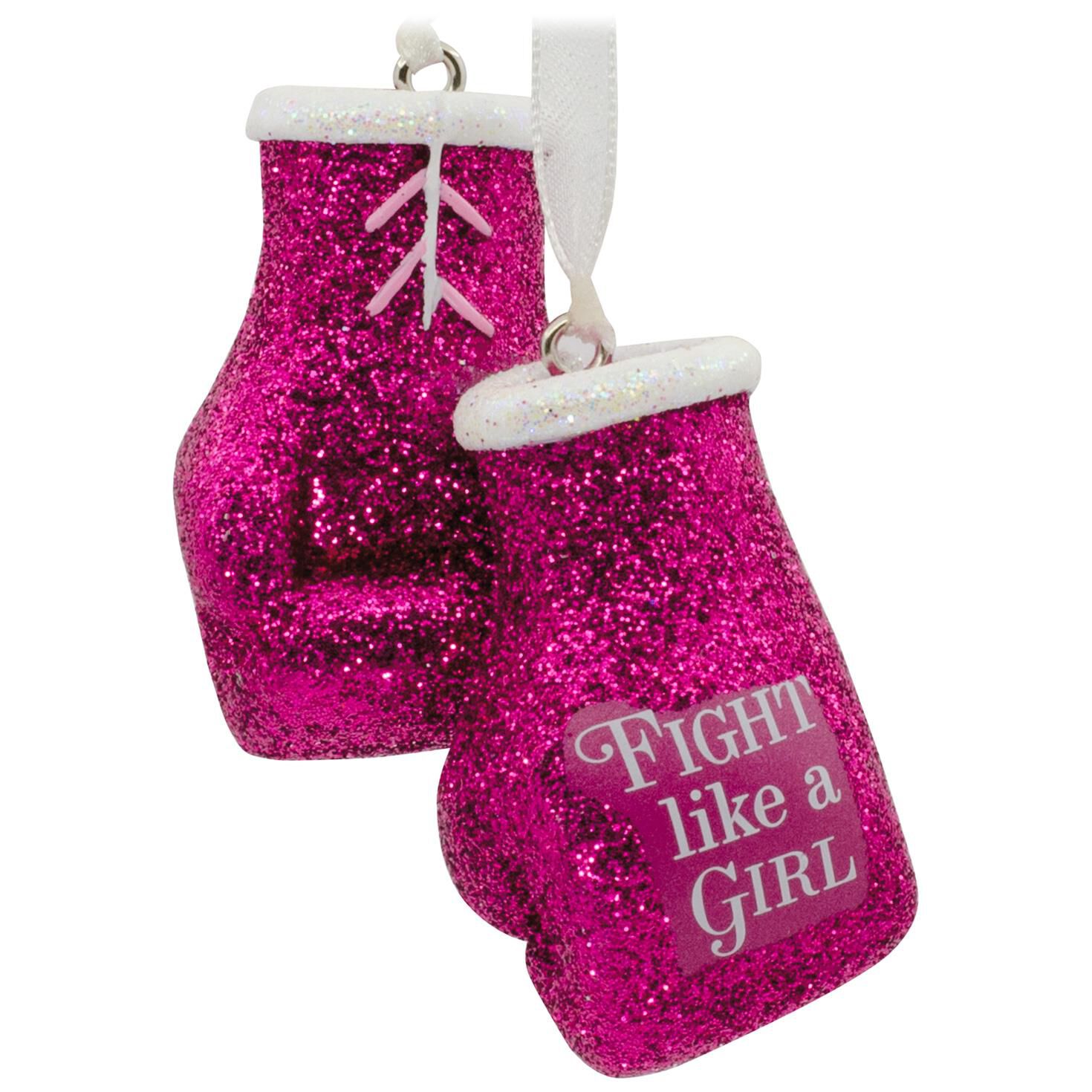 Fight Like A Girl Boxing Gloves Hallmark Ornament