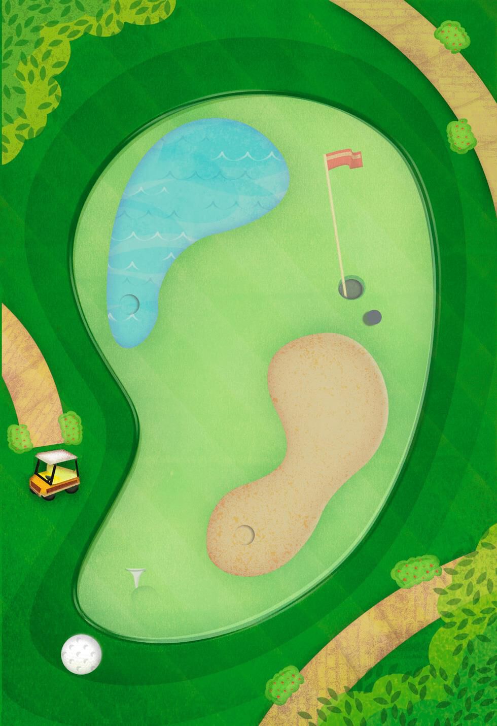 Pinball Golf Game Father's Day Sound Card