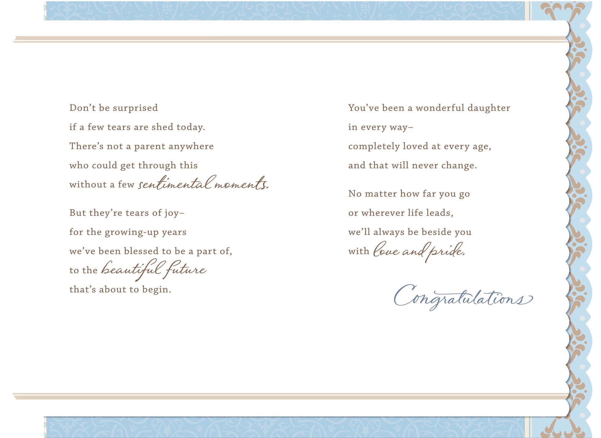 You're Wonderful, Daughter Graduation Card