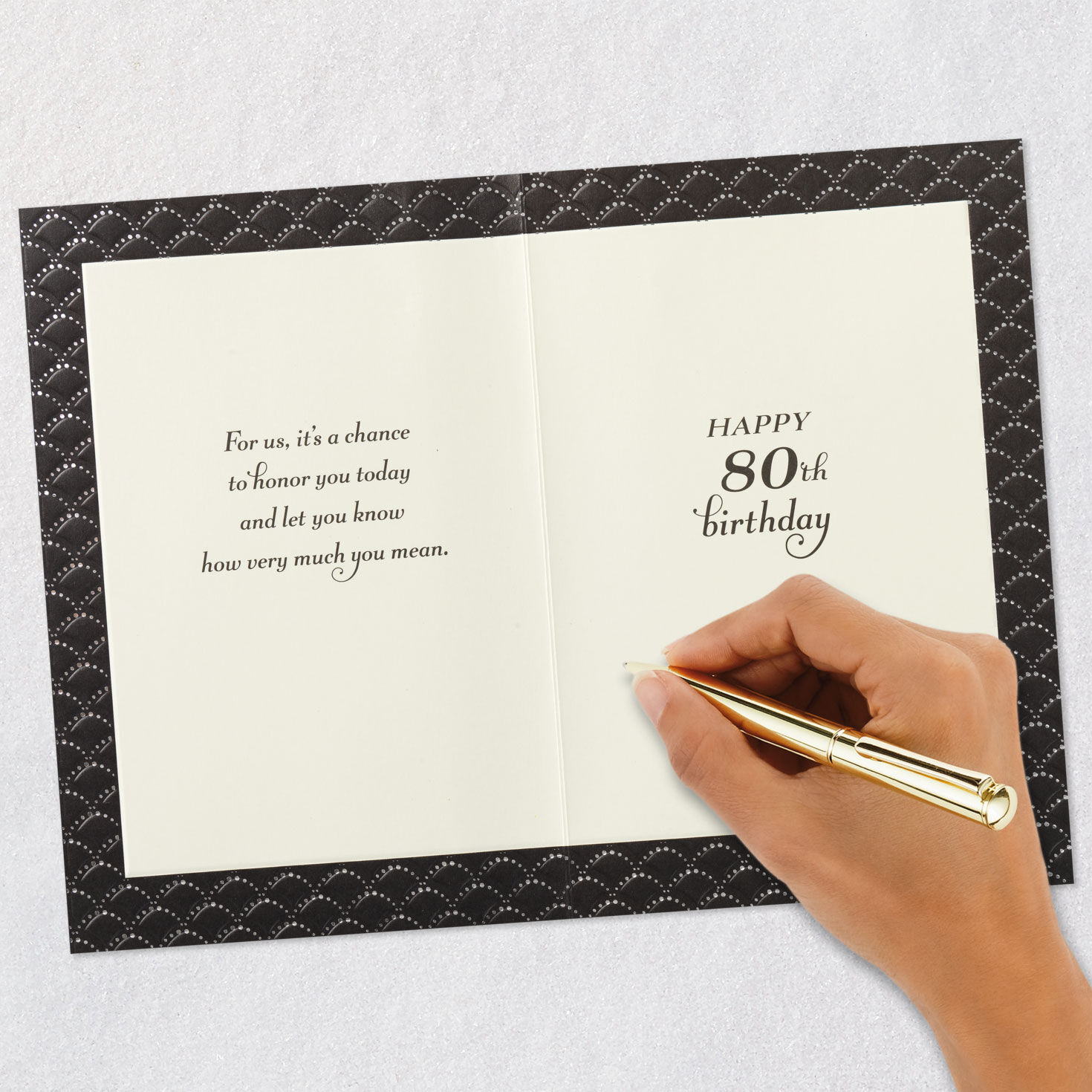 Art Deco 80th Birthday Card Signing card image number 7