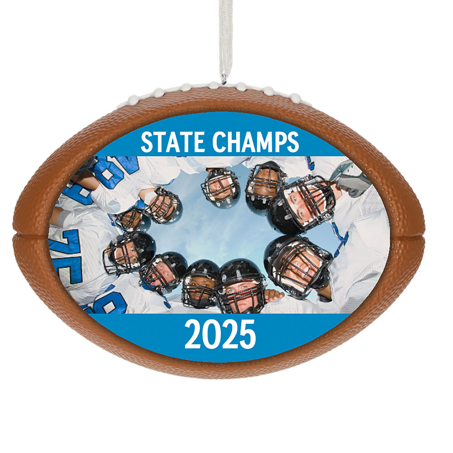 Football Personalized Ornament, Custom Photo and Text