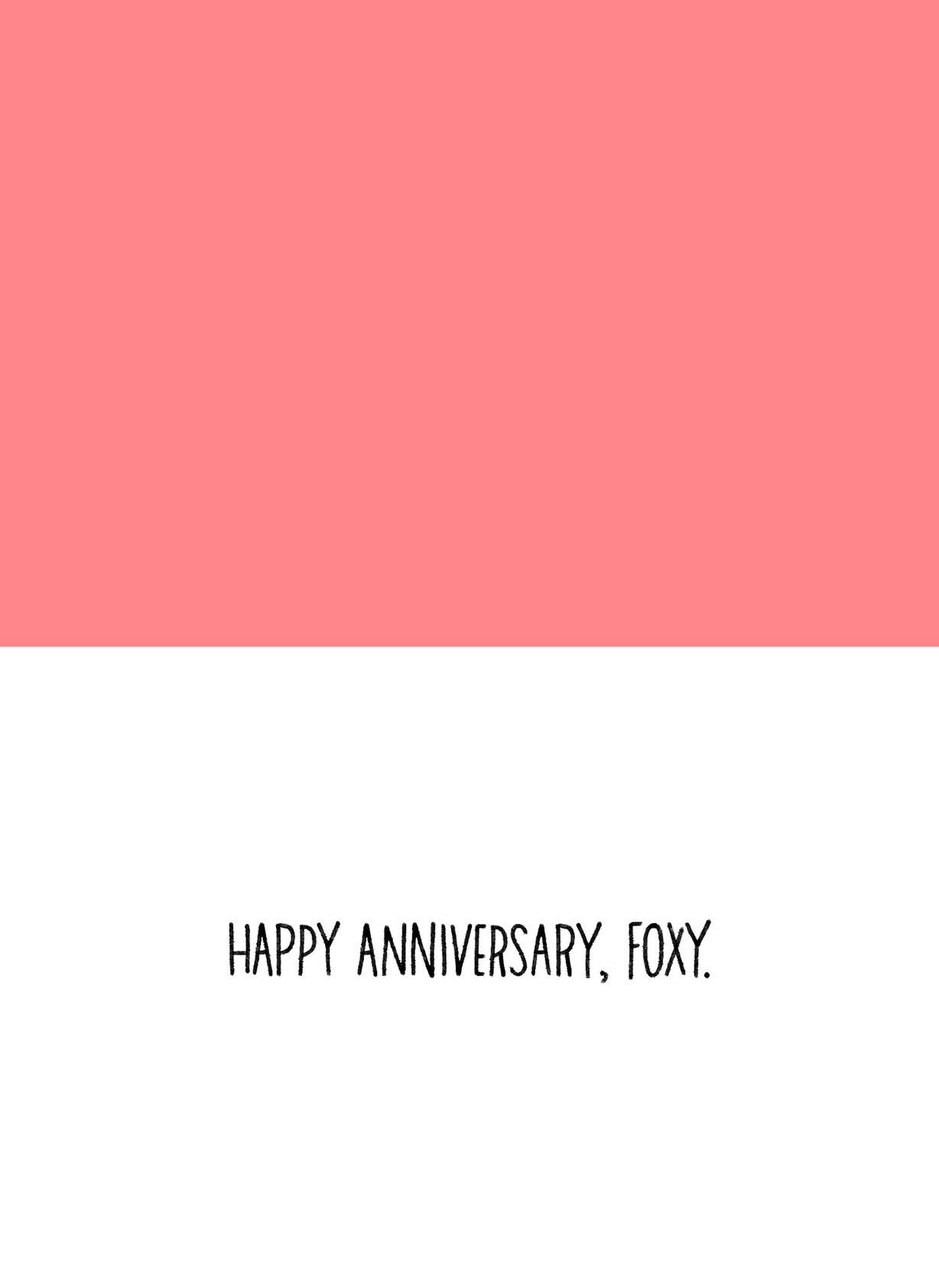 Foxy Love Anniversary Card