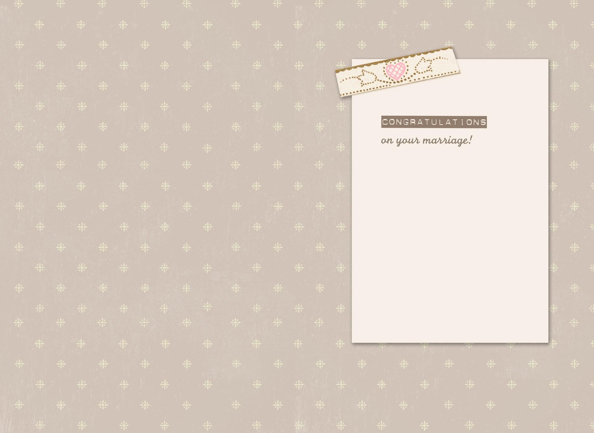 Banner Wishes Wedding Card