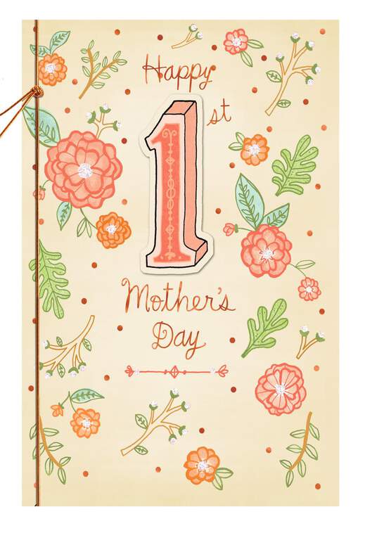 Charming Flowers 1st Mother's Day Card, , large image number 1