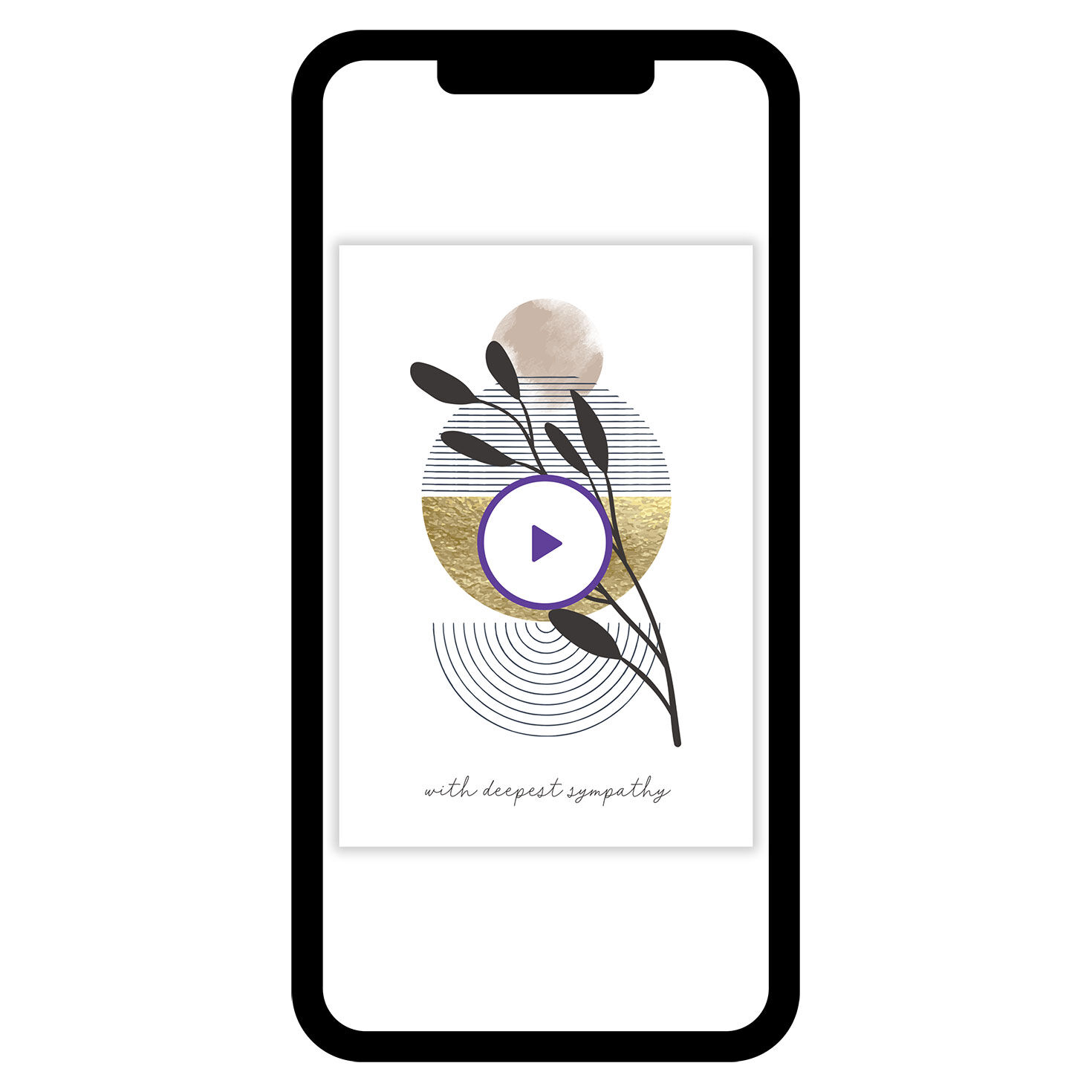 Modern Sunrise and Wheat Sympathy eCard