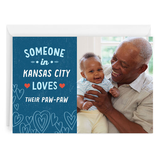 Personalized Someone in (Blank) Loves You Photo Card, 