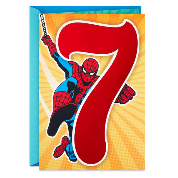 Marvel Spider-Man Pop-Up 7th Birthday Card