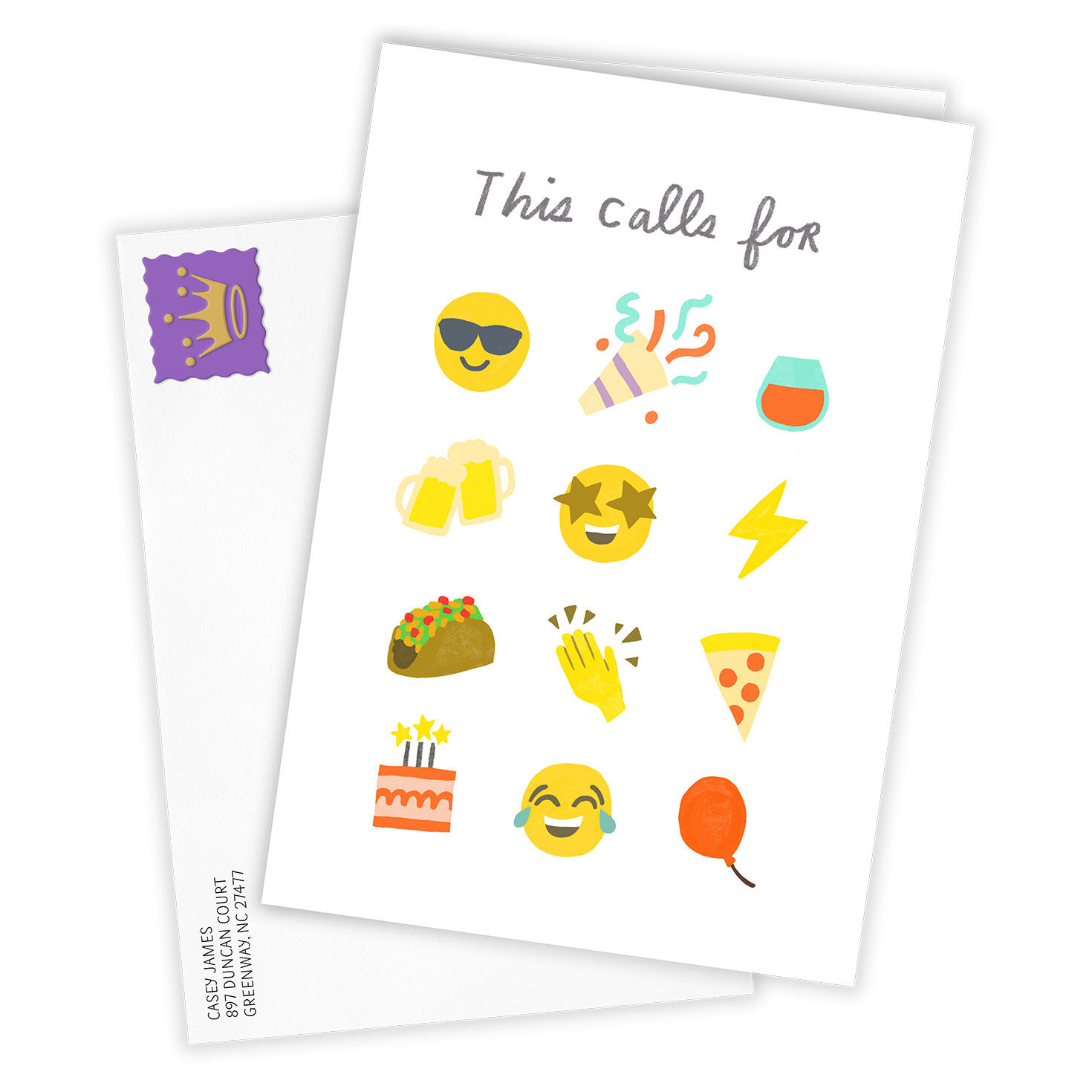 Fun Icons Custom Birthday Card, , large image number 2