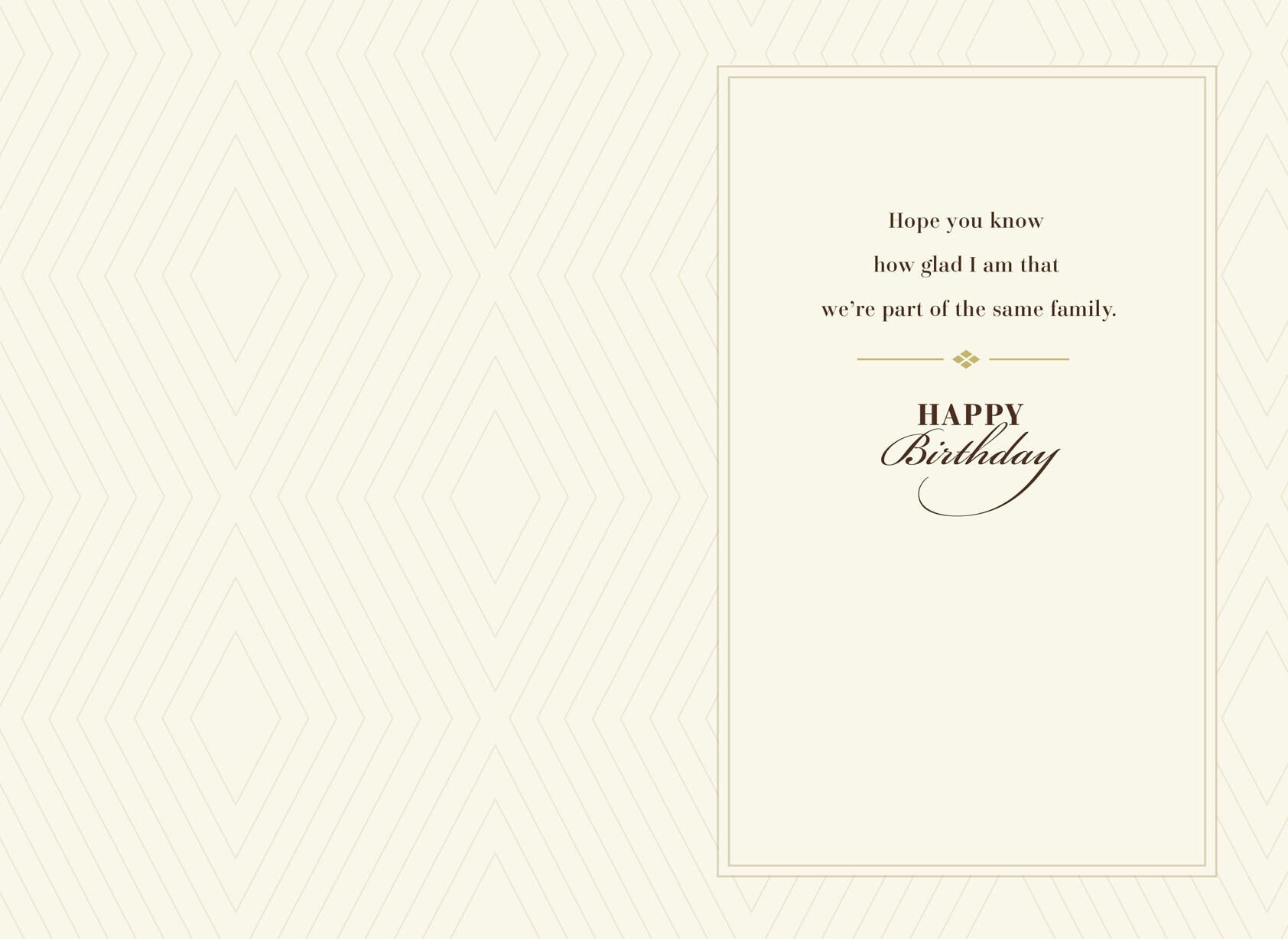 Gold Leaf Birthday Card for Stepson