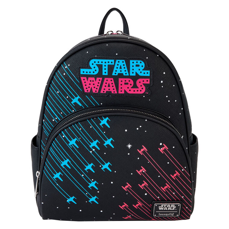 Loungefly Star Wars Light-Up Neon Glow 70s Mini Backpack