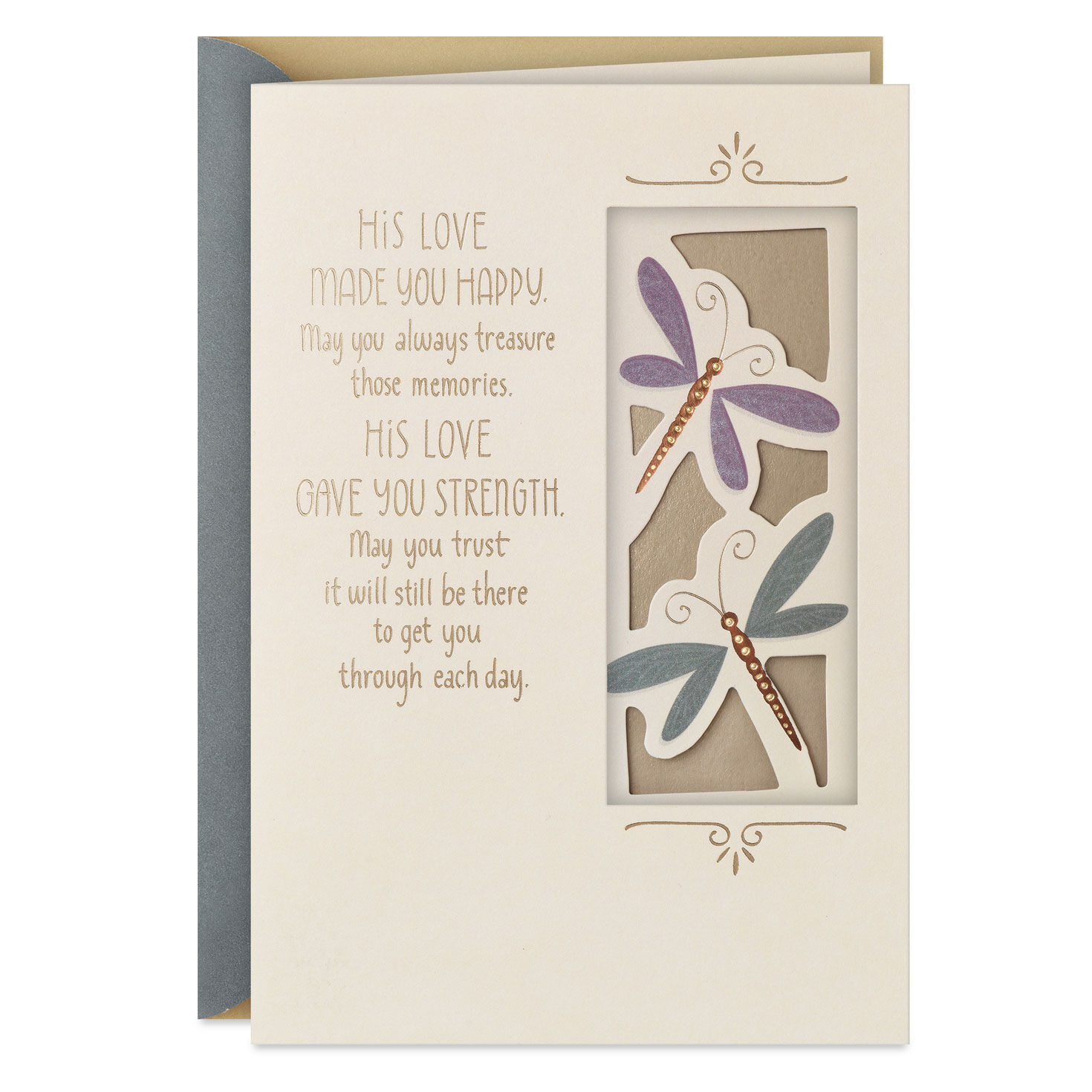 His Love Is Yours Forever Sympathy Card for Loss of Husband