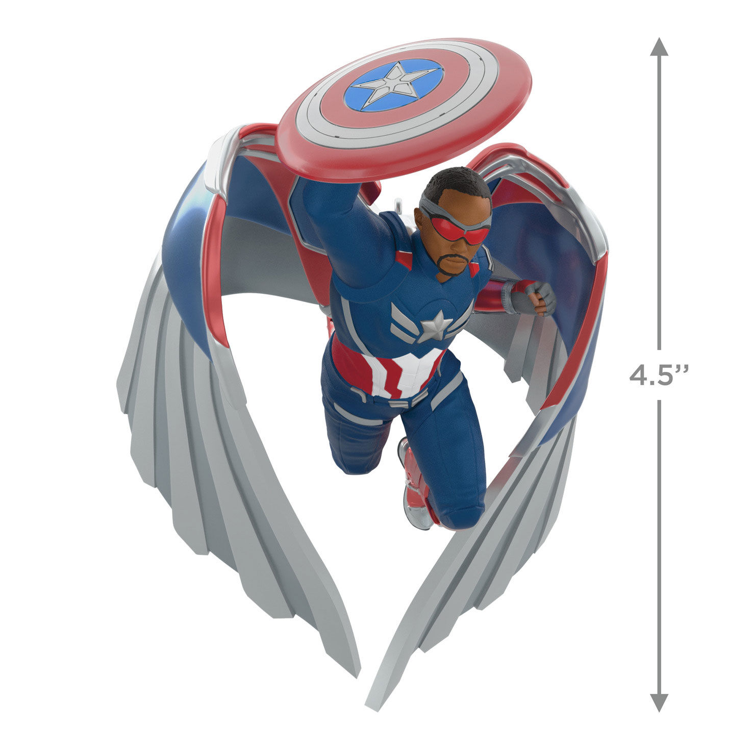 Captain America Brave New World Keepsake Ornament measurement image number 3