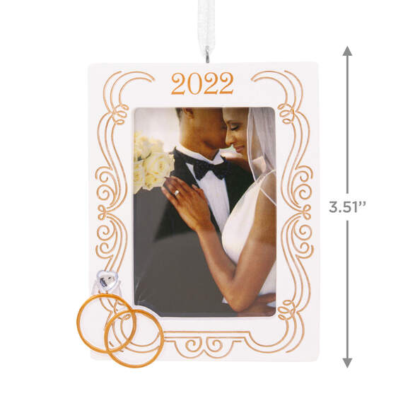 Wedding 2022 Photo Frame Hallmark Ornament, , large image number 3