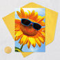 Sunflower in Sunglasses Thinking of You Card Card Front with Envelope and Gold Seal image number 5