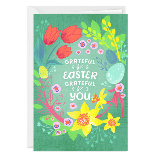 Grateful for You Folded Easter Photo Card, 