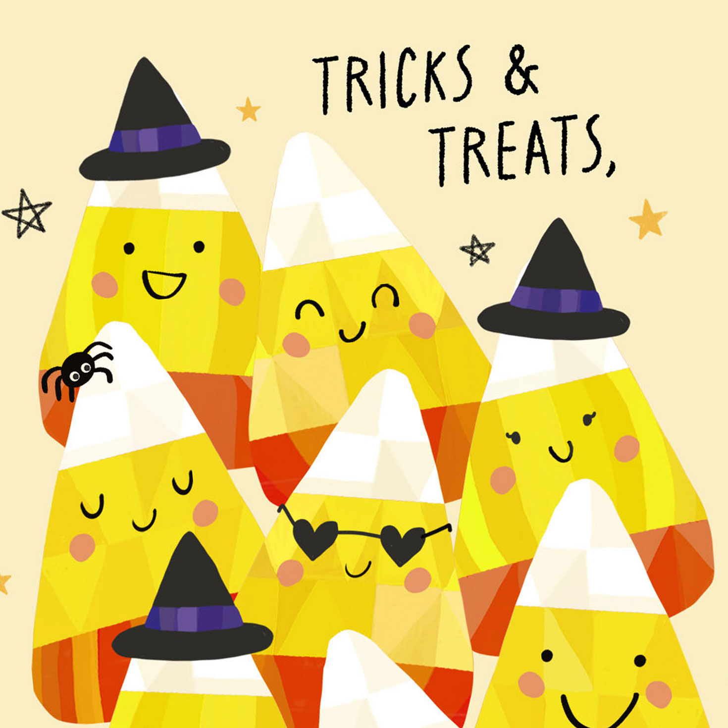 Tricks and Treats, Fun and Friends Halloween Card Card Front Detail image number 4