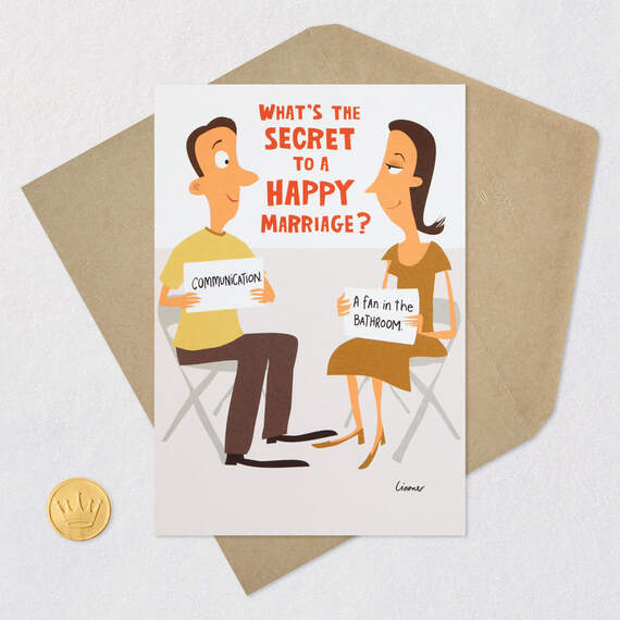Secret to a Happy Marriage Funny Anniversary Card for Couple, , large image number 5