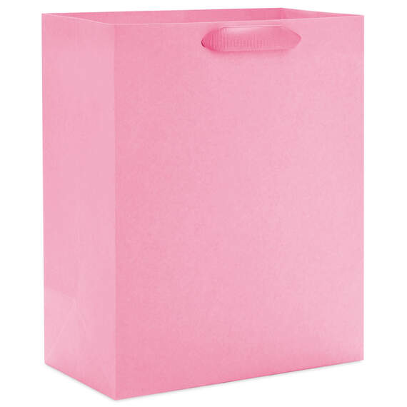 9.6" Pink Medium Gift Bag, Light Pink, large image number 1