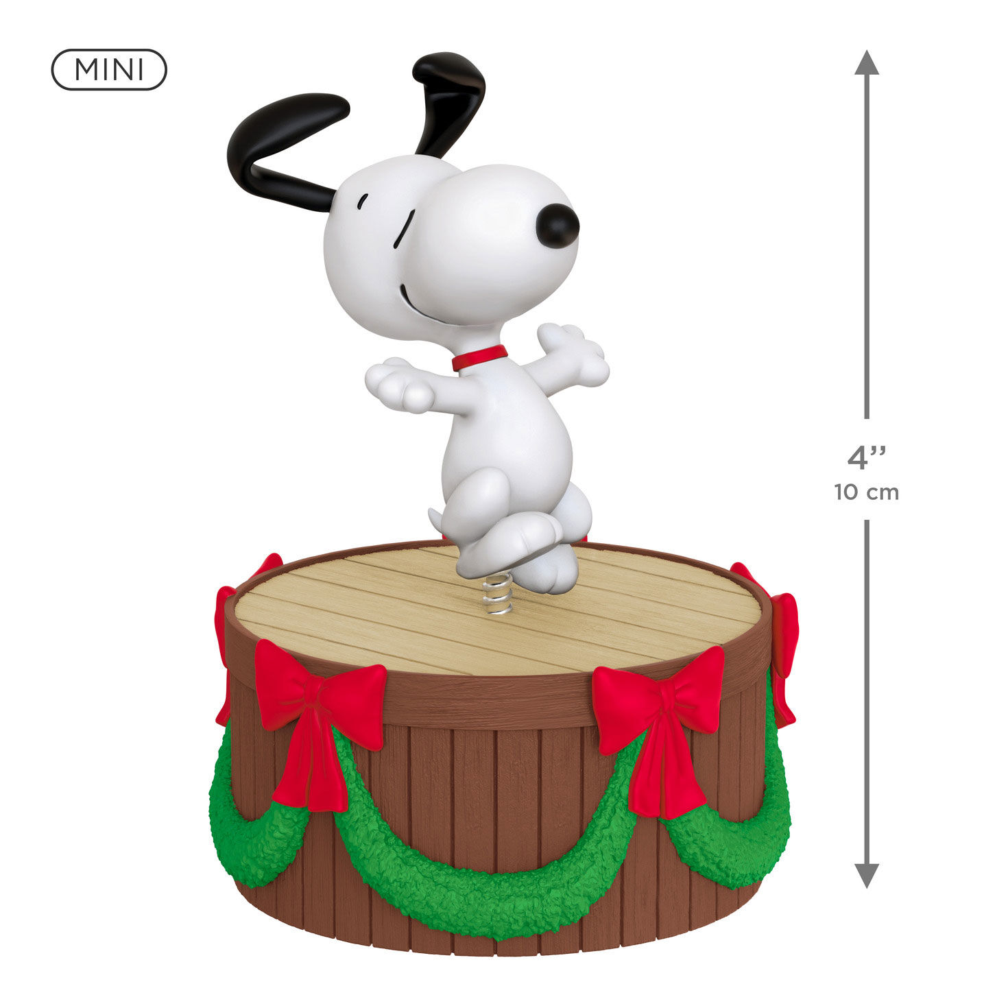 Dancing Snoopy Mini Tree Topper With Lights measurement image number 3