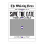 Newspaper Personalized Wedding Save the Date Card Card Front indicating personalization image number 5