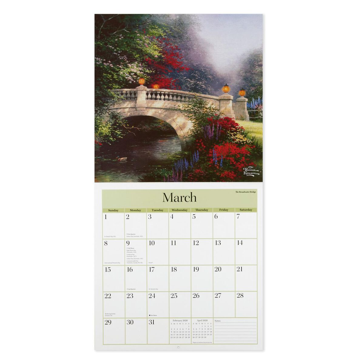Thomas Kinkade Painter of Light 2020 Wall Calendar, 12Month