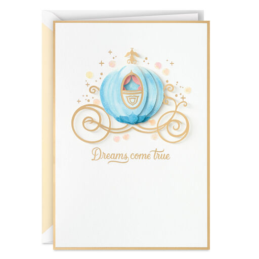 Disney Princess Cinderella Carriage Dreams Come True Blank Card, 